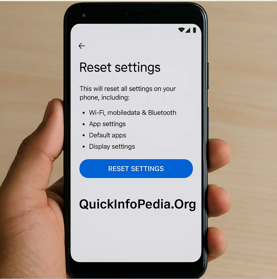 steps to reset Android phone
