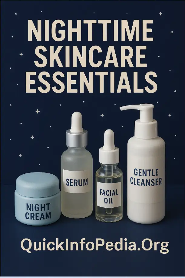 Skincare routine for glowing skin at night