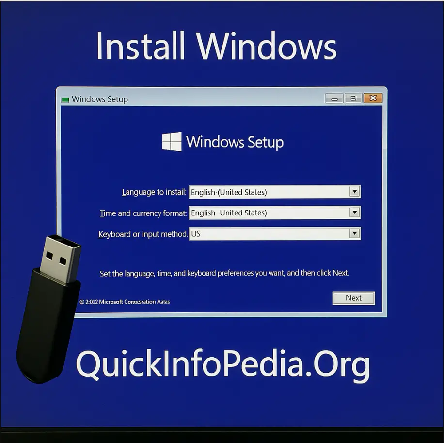 boot from usb to install windows